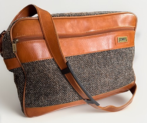Retro 70s tweed travel bag - retro,